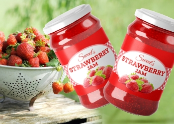 Strawberry jar label