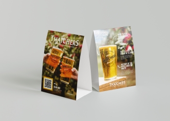Thatchers Tent Cards