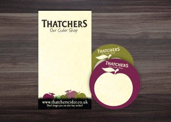 Thatchers Cider printed swing tags