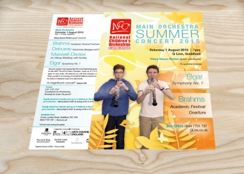 Printed concert flyer for National Children's Orchestra