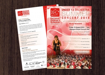 National Children's Orchestra printed concert flyer