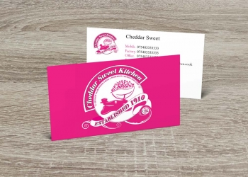 Cheddar Sweet Kitchen business card design and print